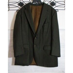 Chaps Ralph Lauren Brown Plaid Men’s Wool Blazer Size 44 Regular